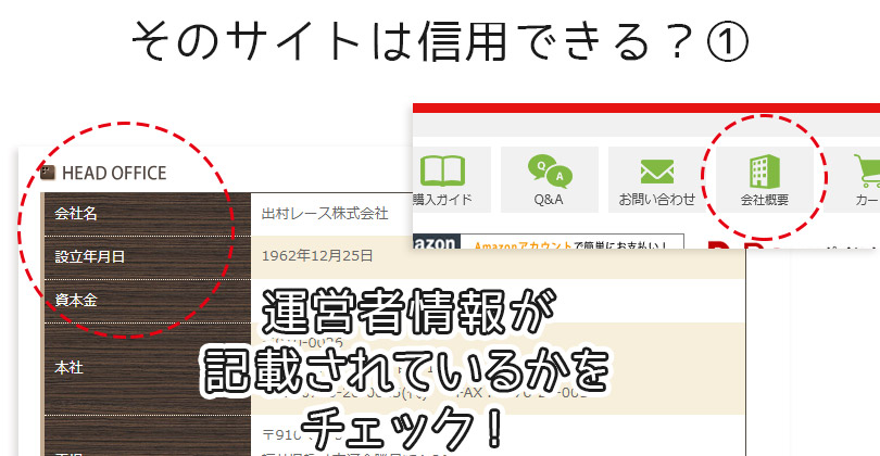 アフィリエイトサイトの見極め方　運営者情報をチェック