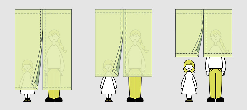 のれんの長さの選び方