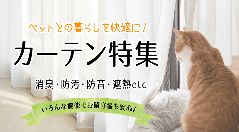 ペットとの暮らしを快適に！わんちゃん猫ちゃんの飼い主さんにおすすめカーテン