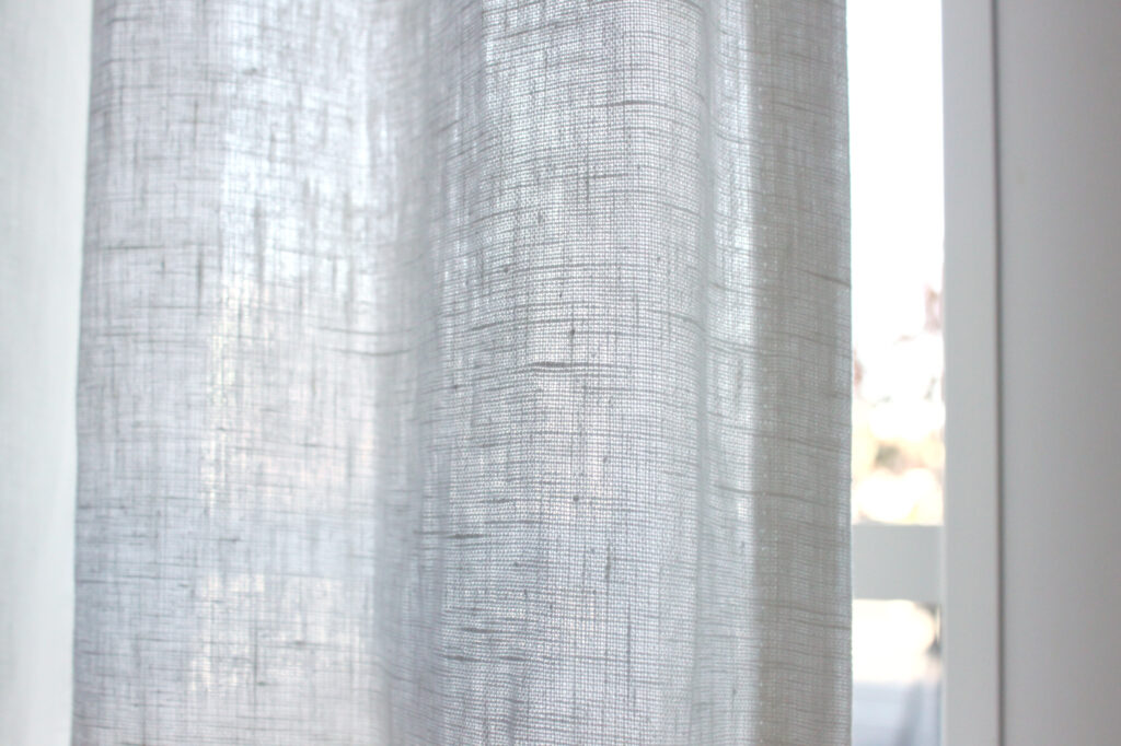 リネンカーテン　WASHリネンホワイト