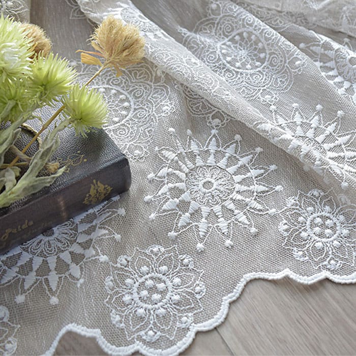 トルコレースカーテン　ソレイユ（ベージュ）