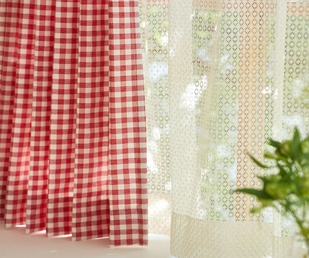 カーテン　ギンガムチェック