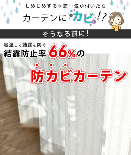 結露防止レースカーテン すいとるン
