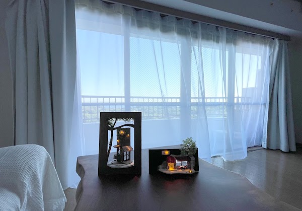 フラットレースカーテンのお客様事例写真_景色がよく見える「ファインレース」