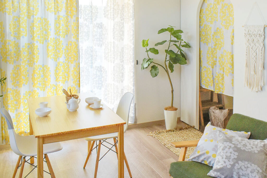 北欧カーテンフロートのトータルコーディネートイメージ