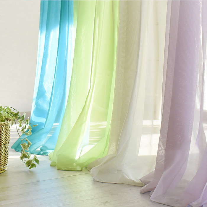 レースカーテン　キラリカラー
