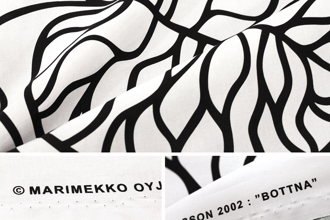 北欧生地 1 6ｍ以上 大きな蓮の葉のモダンで大胆なデザイン 湖底 海底 ボットナ Bottna Marimekko カーテン通販専門店のカーテンズ
