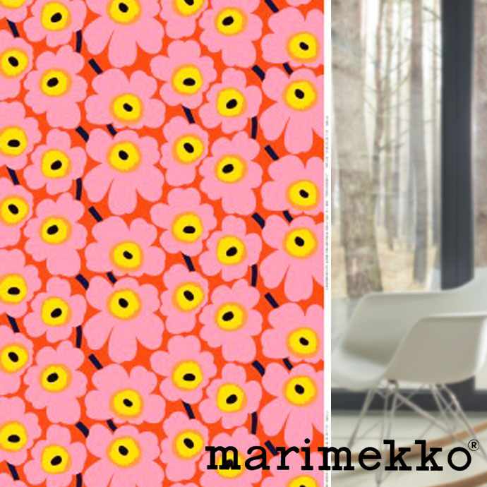 ミニウニッコ（オレンジ×ピンク）|Marimekko