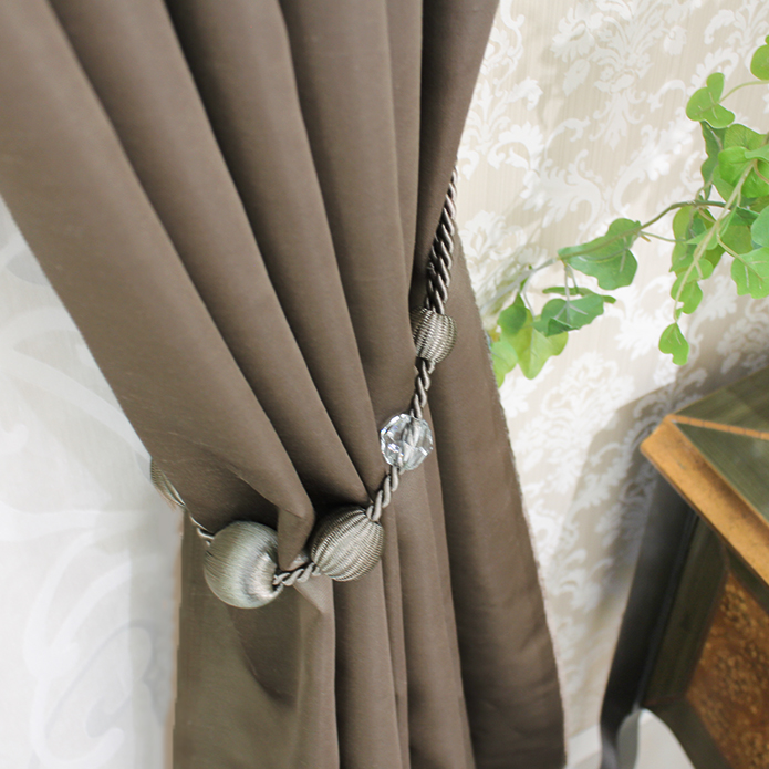 アウトレット20％OFF【カーテン】グロウ（ブラウン）幅150cm×丈230cm　2枚1組