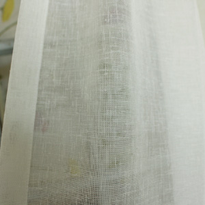 【トルコレースカーテン】Premium linen（アイボリー）